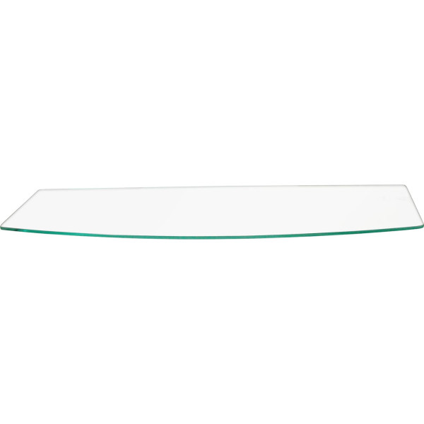 Glas-Wandregal gebogen Klarglas 60cm